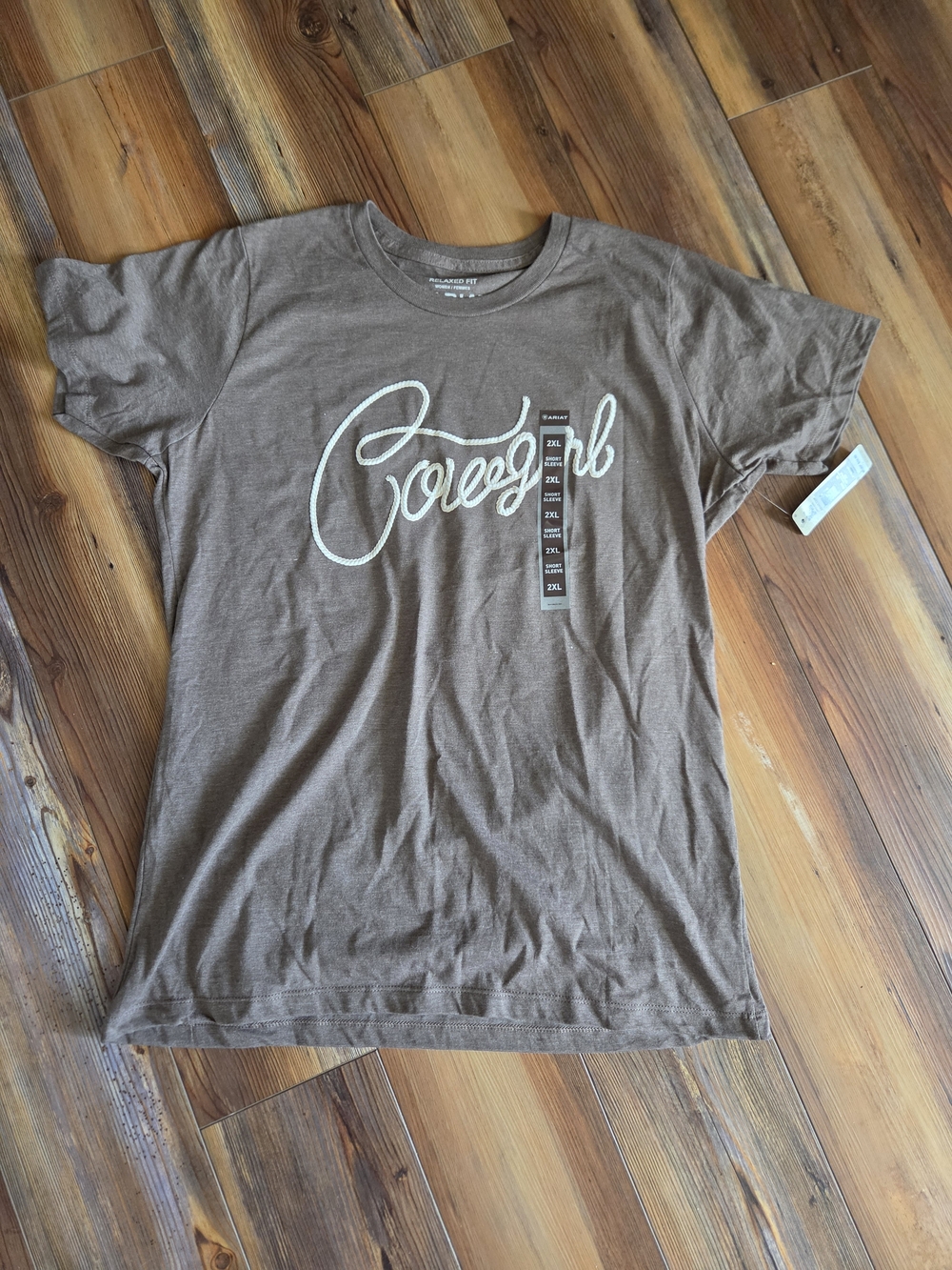 Ariat Brown Short Sleeve Tee Womens 2XL